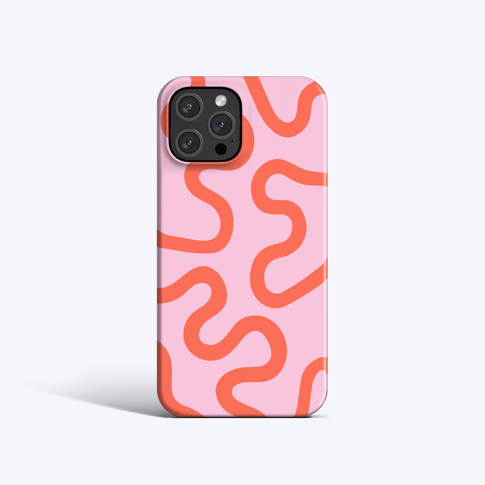 ORGANIC LINES CORAL iPhone 15 Case