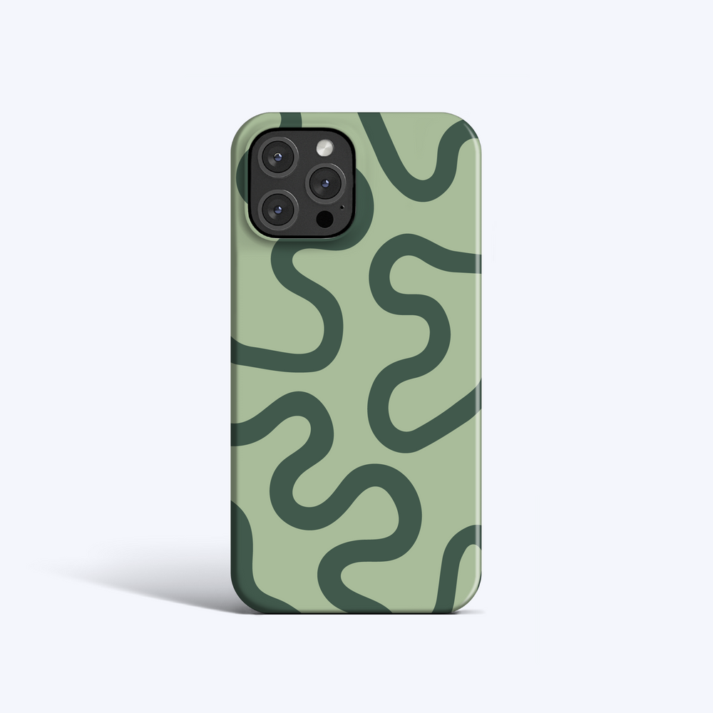ORGANIC LINES OLIVE iPhone 15 Case