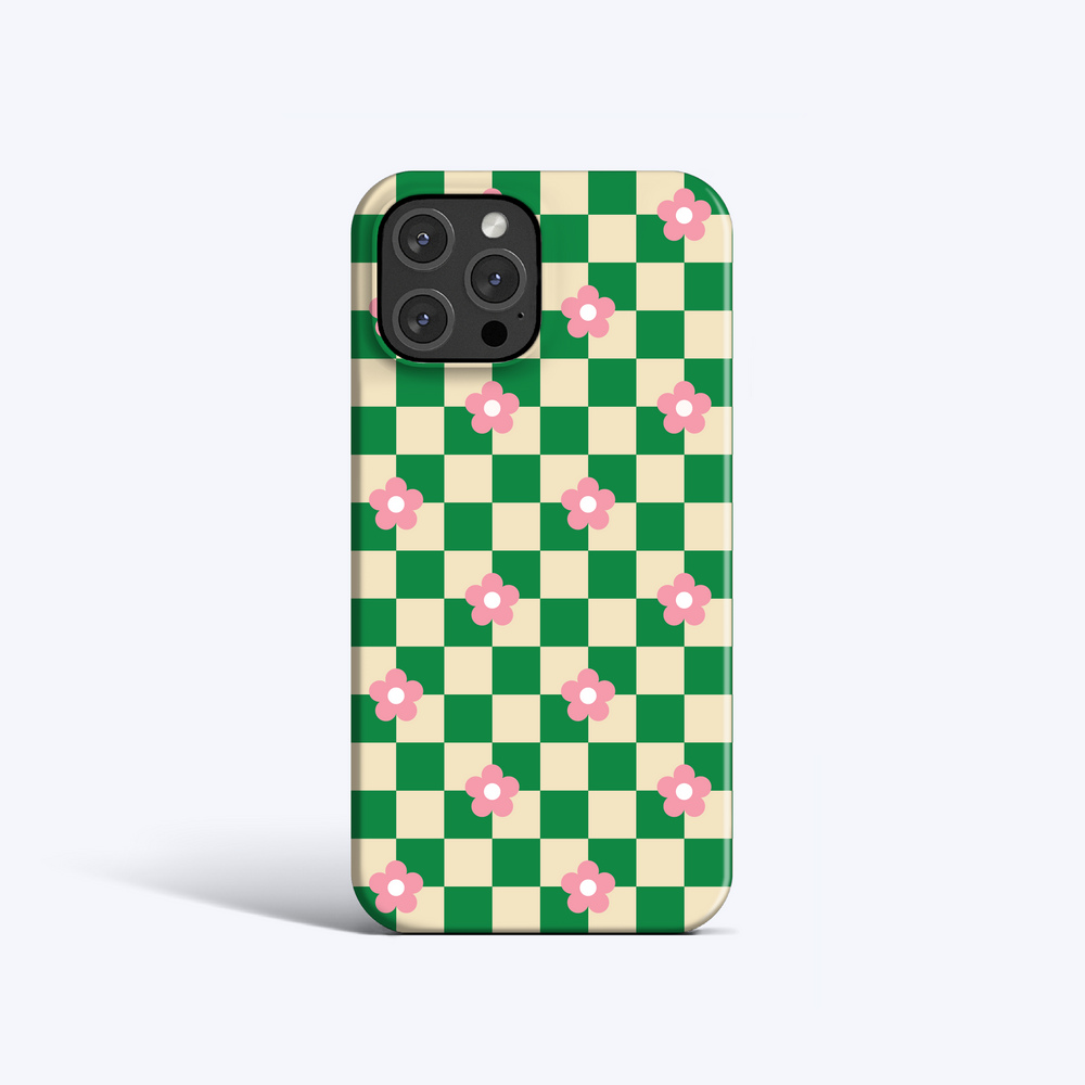 CHECK AND FLOWERS iPhone 15 Case