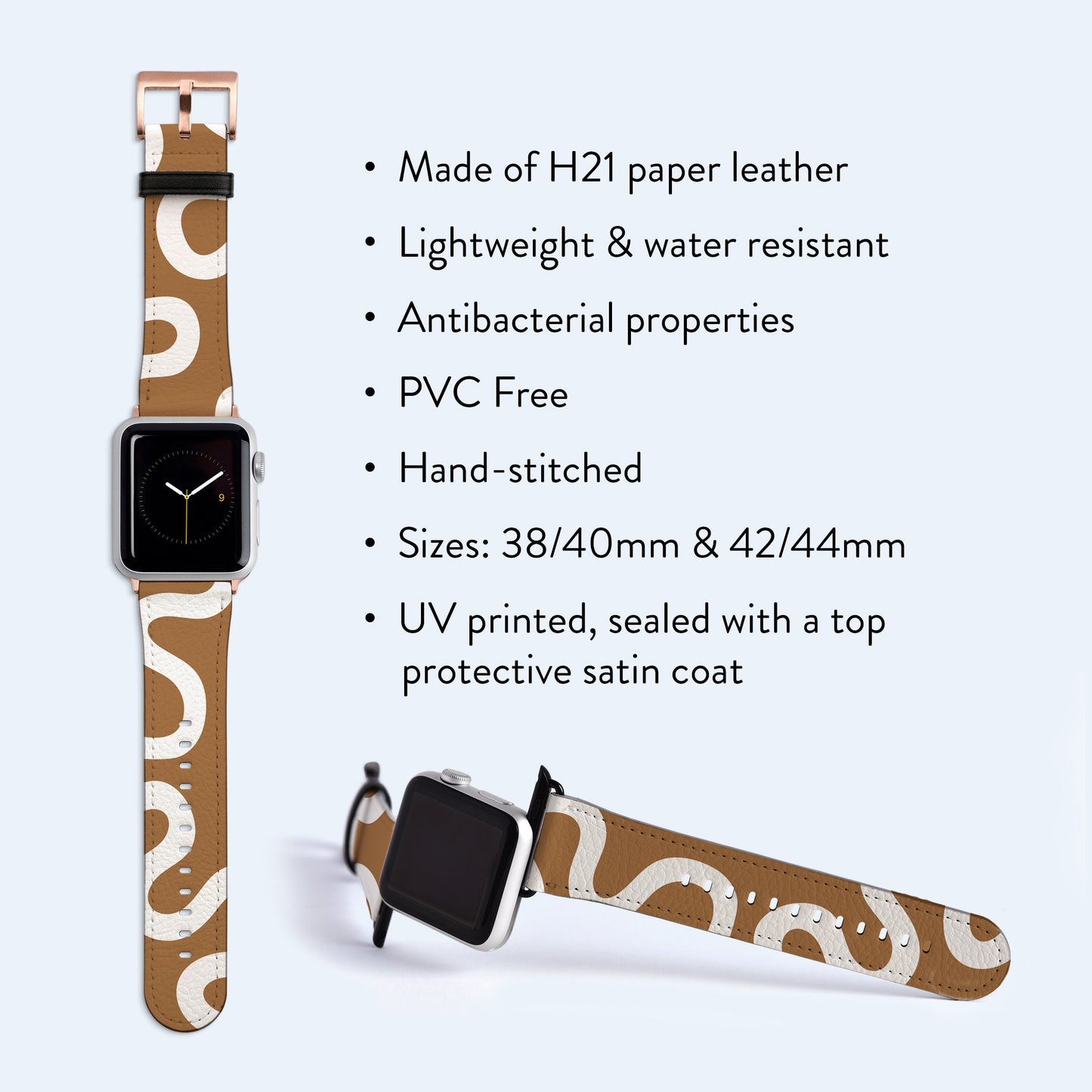 ORGANIC Lines Tan Apple Watch Strap