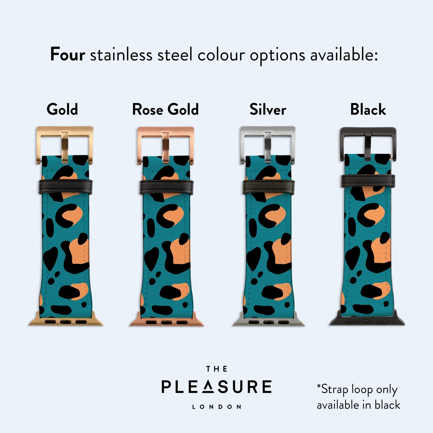 TEAL ANIMAL Print Apple Watch Strap