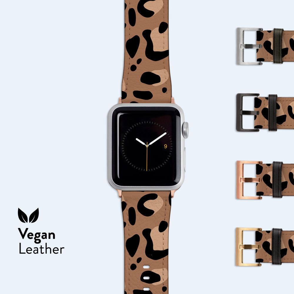 BROWN ANIMAL Print Apple Watch Strap
