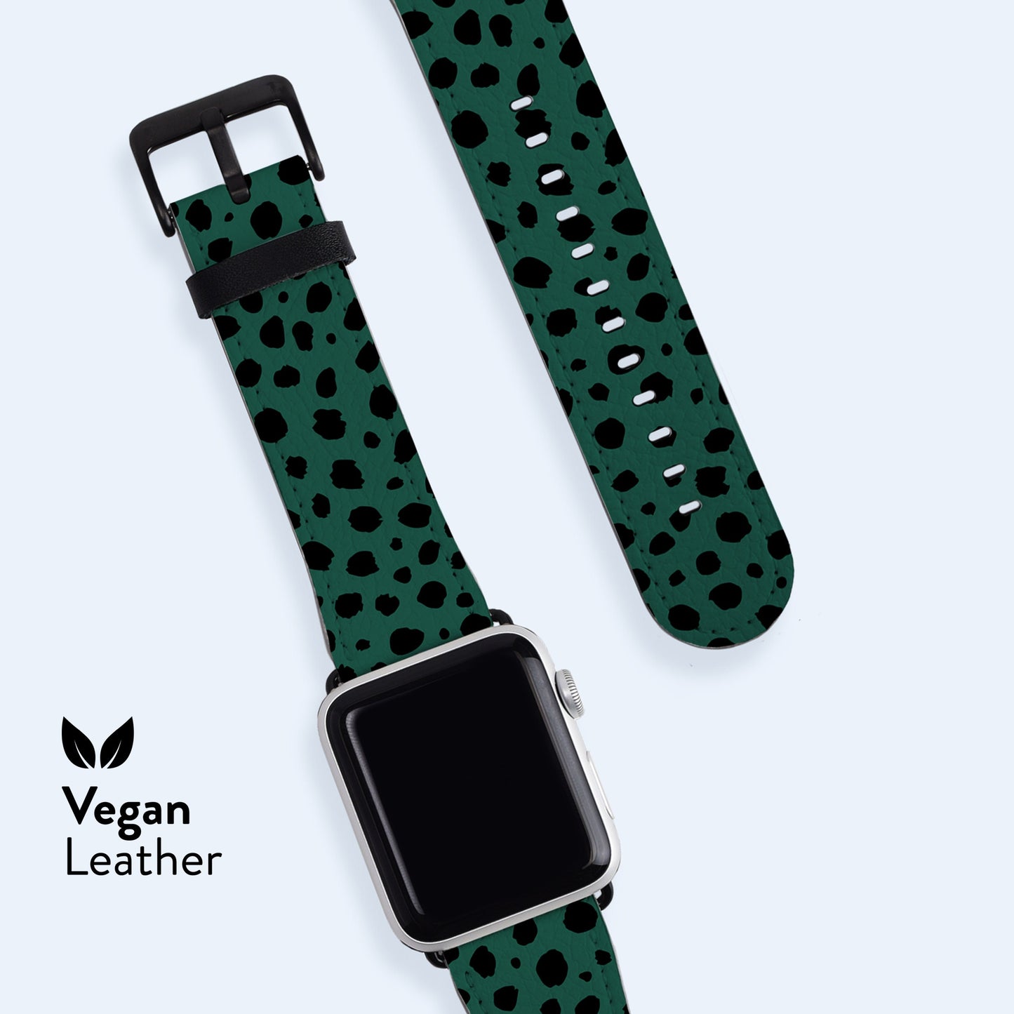 
                  
                    GREEN Dots Black Apple Watch Strap
                  
                