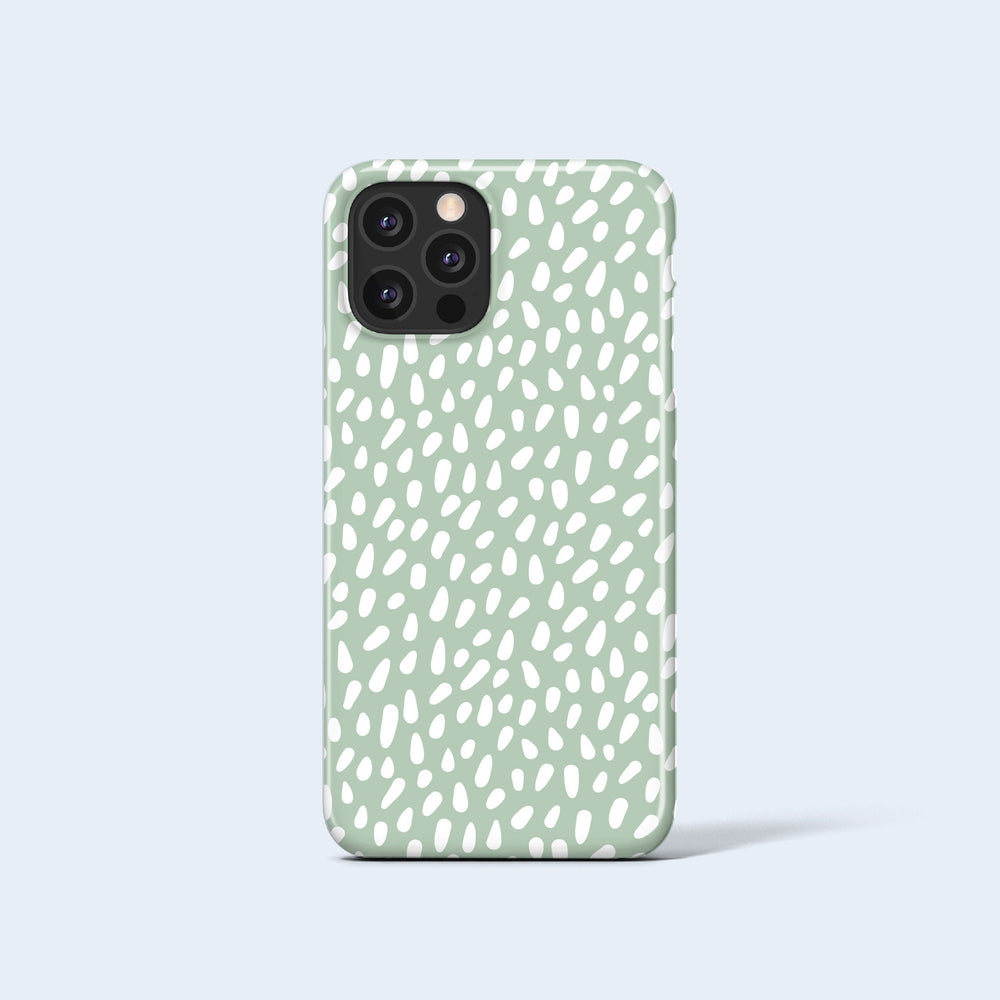 PASTEL GREEN DOTS iPhone 15 Case