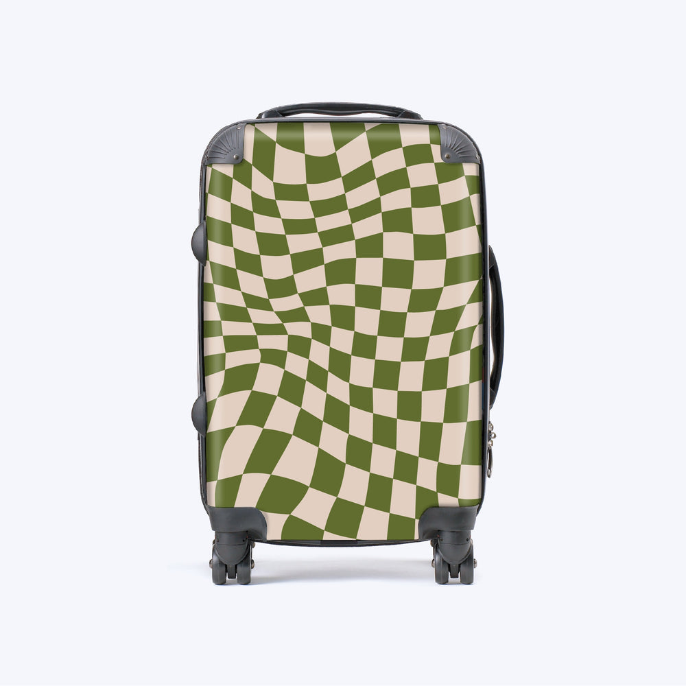 
                  
                    WAVY CHECK OLIVE SUITCASE
                  
                