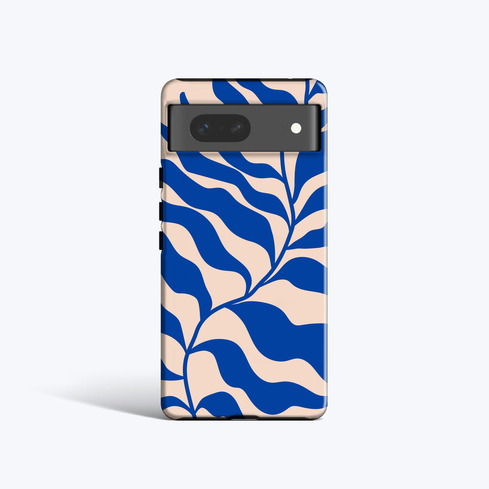 ABSTRACT BLUE LEAF Pixel 8 Case