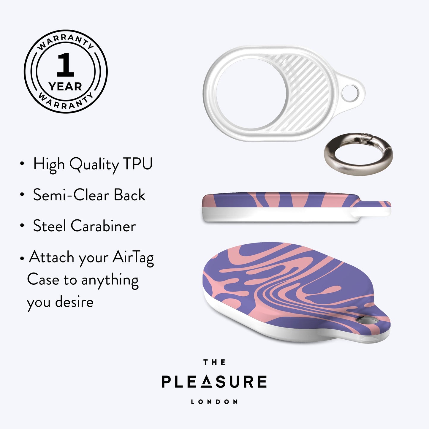 
                  
                    PURPLE PINK MARBLE AirTag Case
                  
                