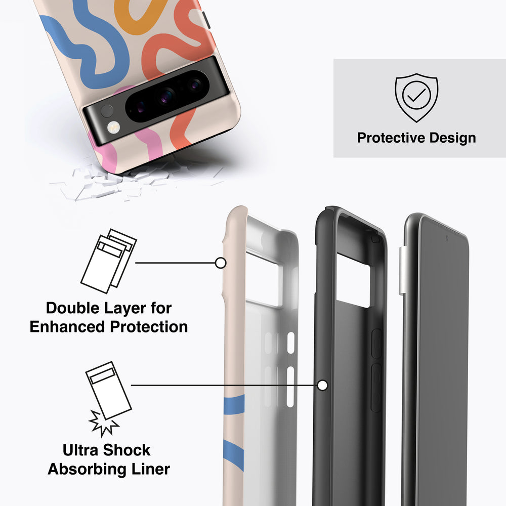 
                  
                    a diagram of a cell phone case with instructions
                  
                