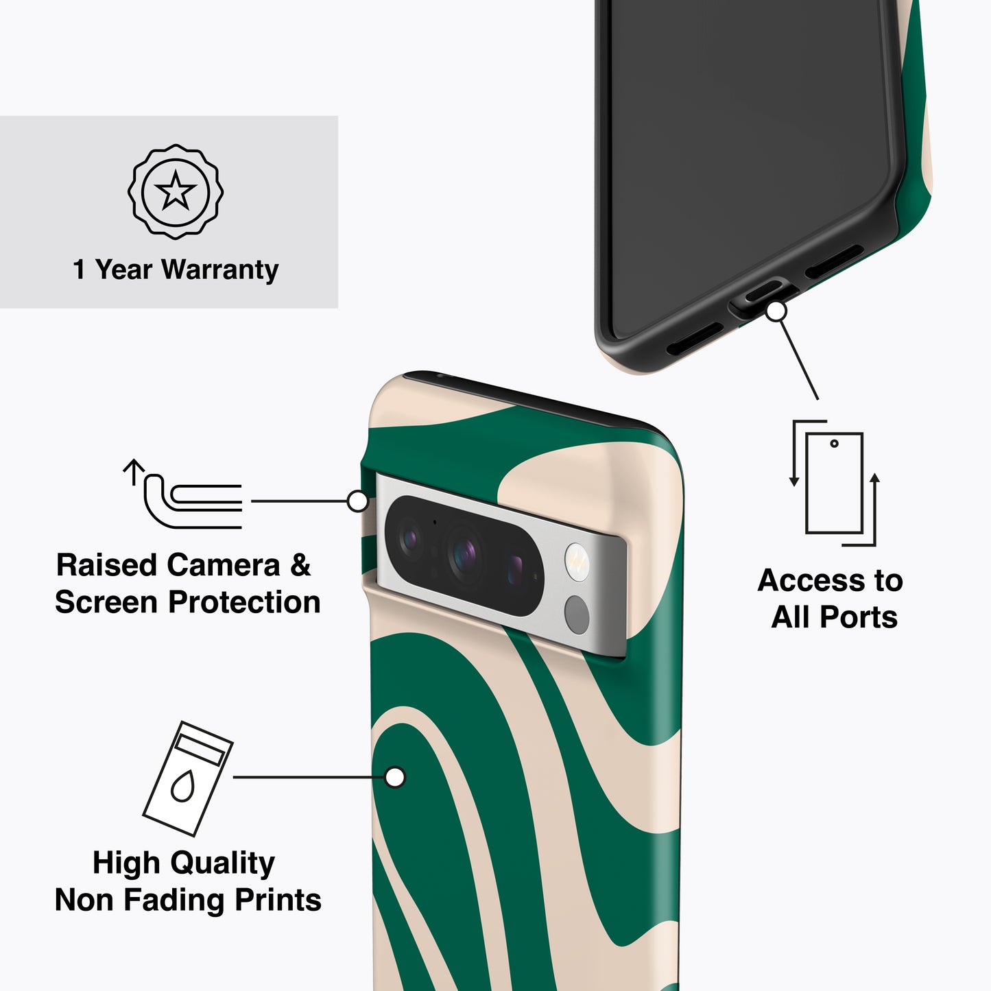 
                  
                    DEEP GREEN WAVES Pixel 8 Case
                  
                