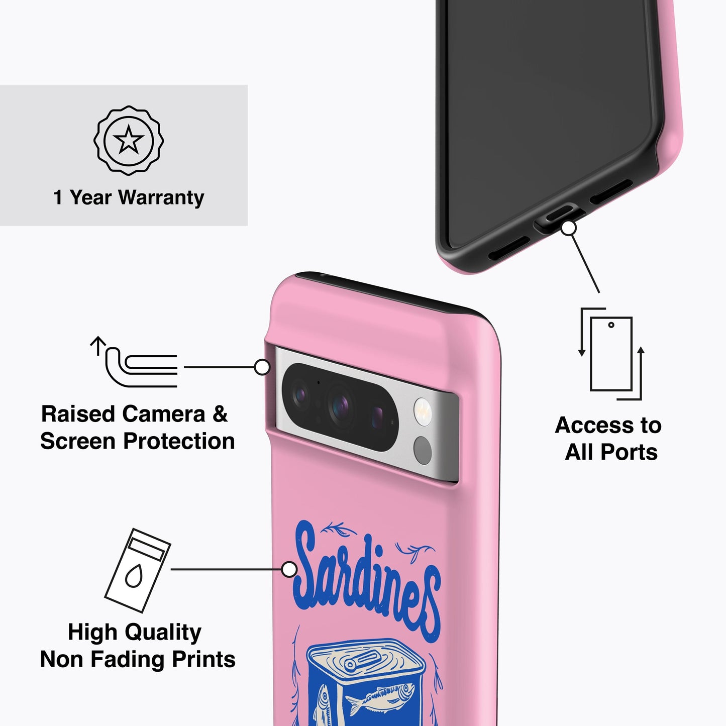 
                  
                    PINK SARDINES Pixel Case
                  
                