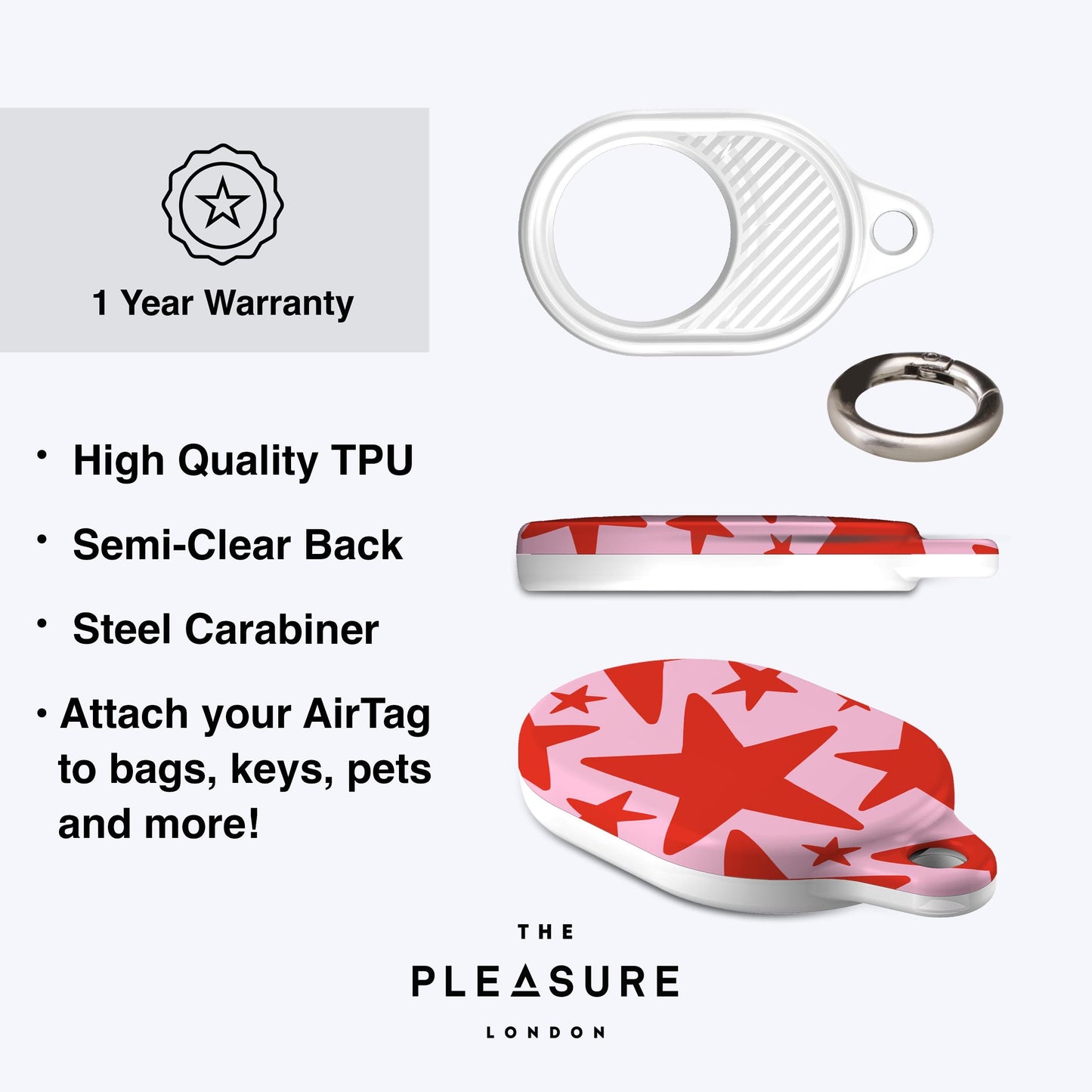 
                  
                    RED WONKY STARS AirTag Case
                  
                