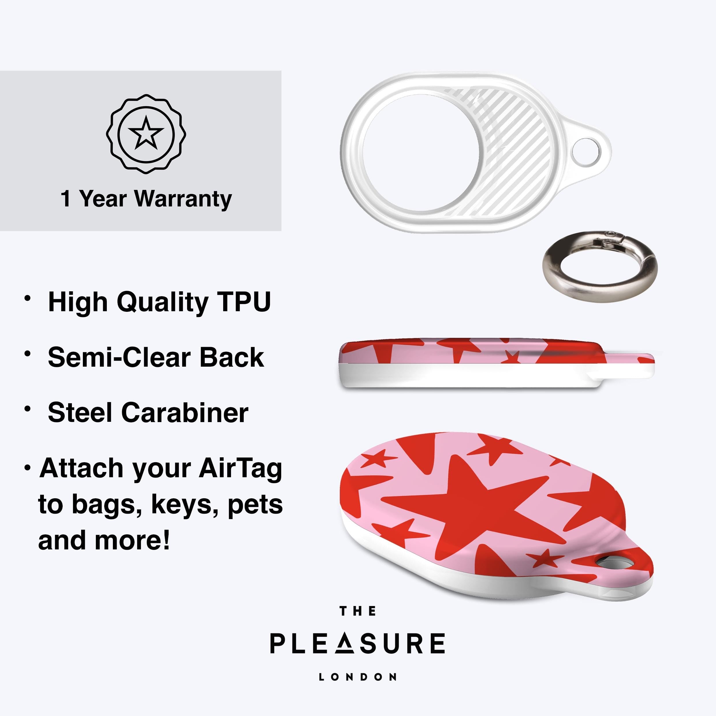 
                  
                    RED WONKY STARS AirTag Case
                  
                