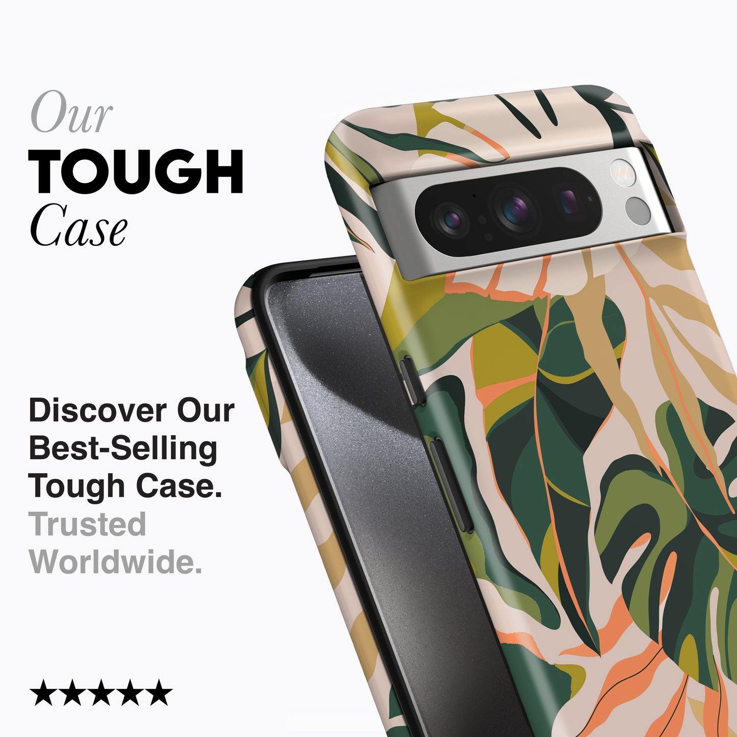 
                  
                    a phone case with a flower pattern on it
                  
                