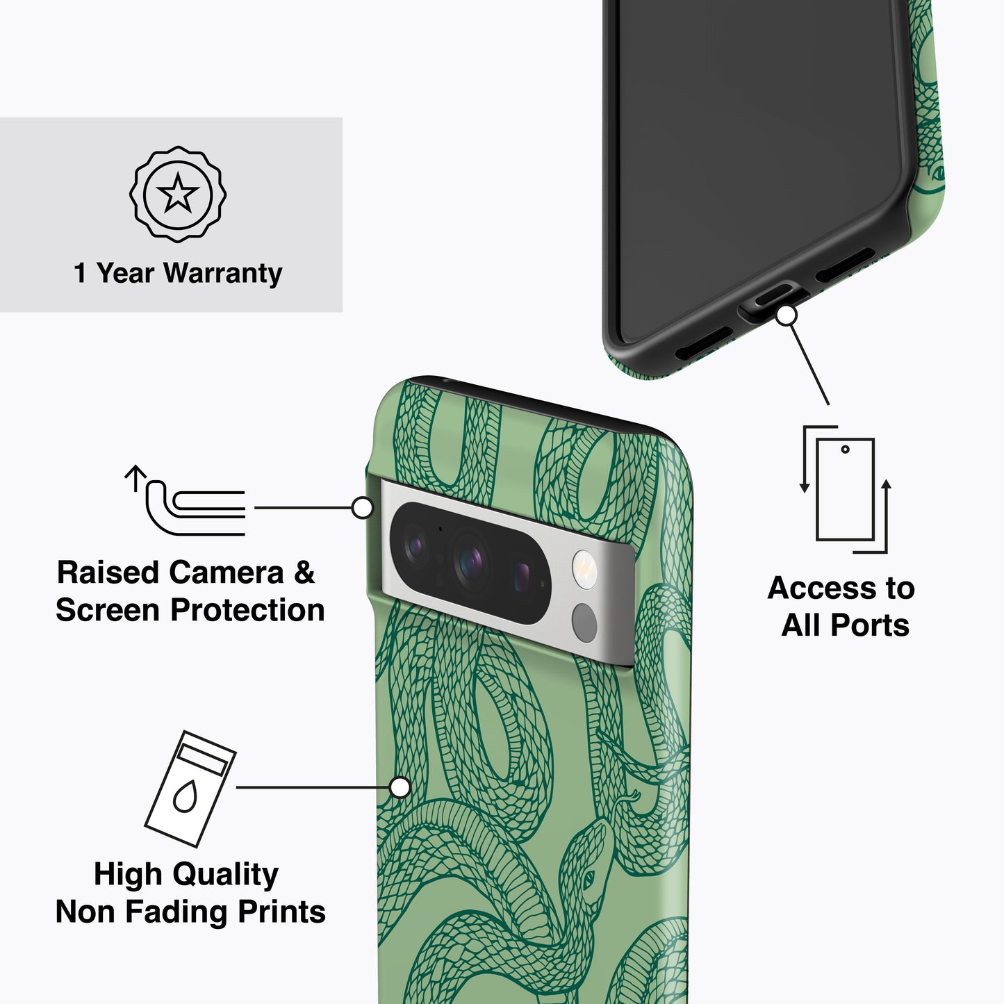 
                  
                    a cell phone case with a camera attached to it
                  
                