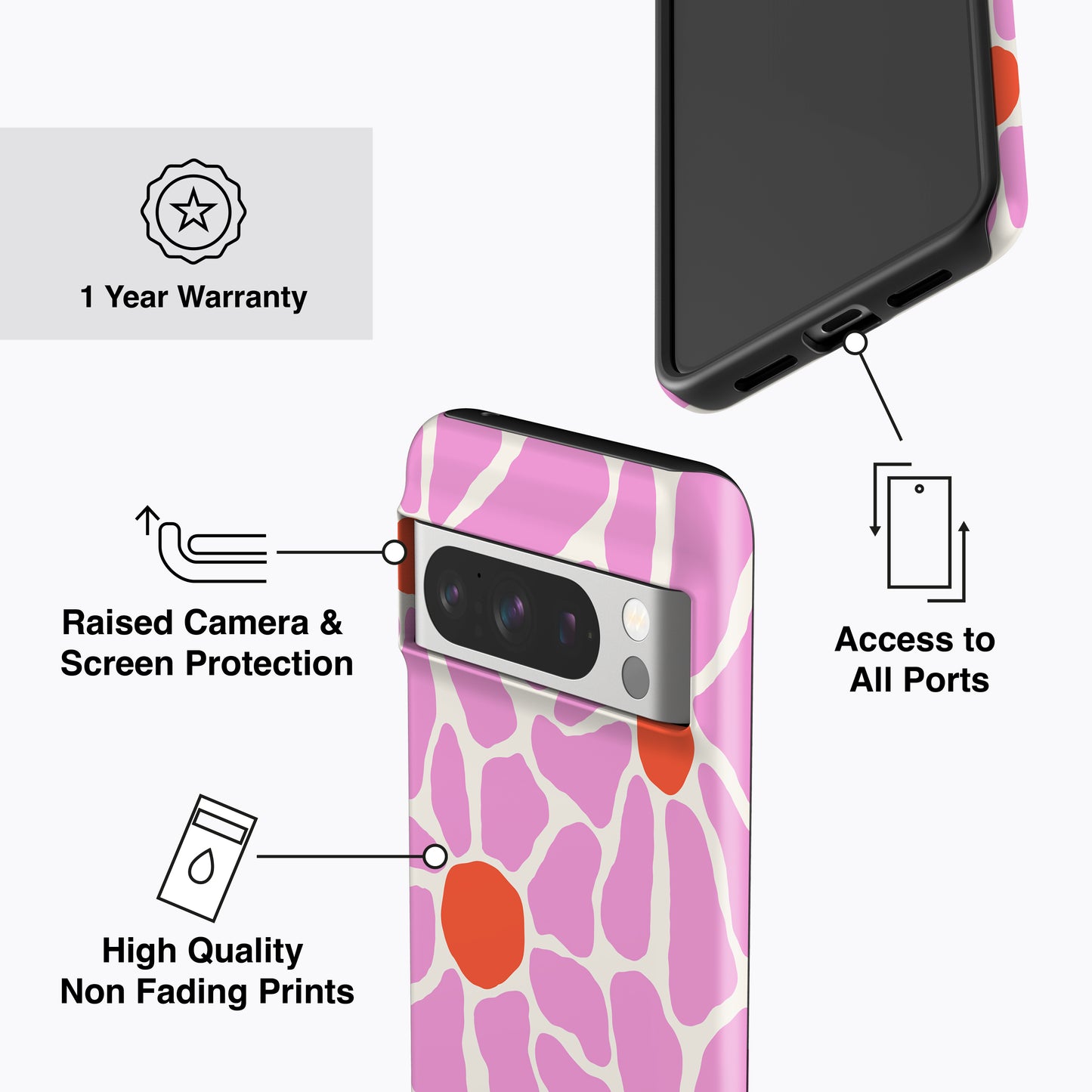 
                  
                    a cell phone case with a giraffe print
                  
                