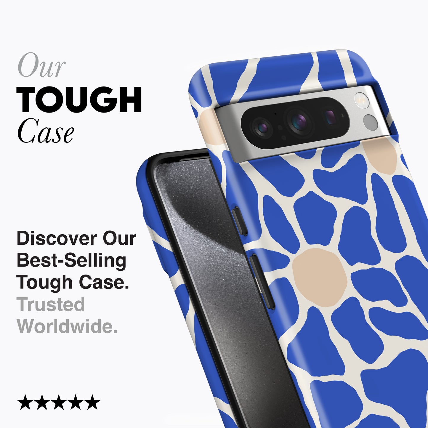 
                  
                    a cell phone case with a giraffe pattern on it
                  
                