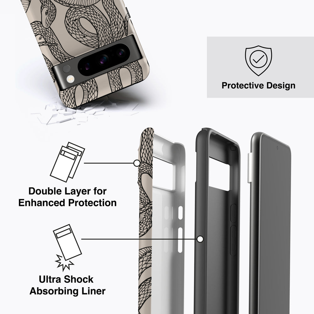 a diagram of a cell phone case with instructions