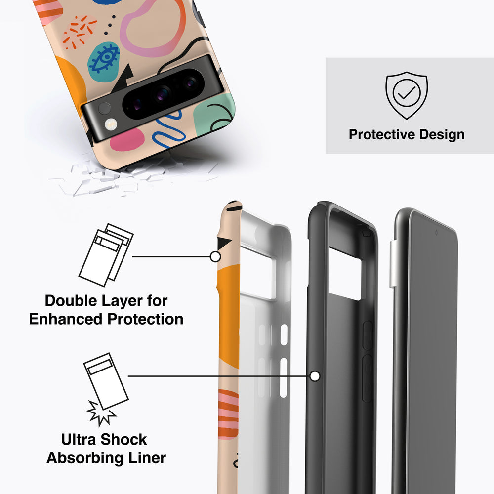 
                  
                    a diagram of a cell phone case with instructions
                  
                