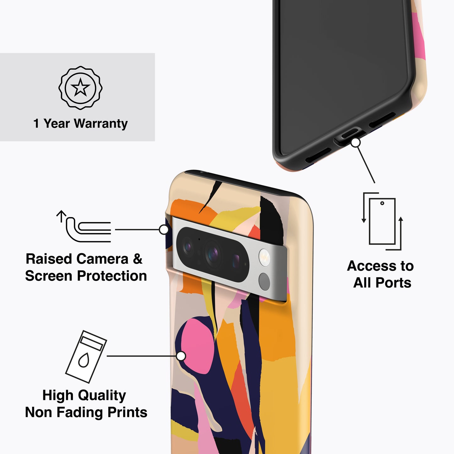 
                  
                    a diagram of a cell phone case with instructions
                  
                