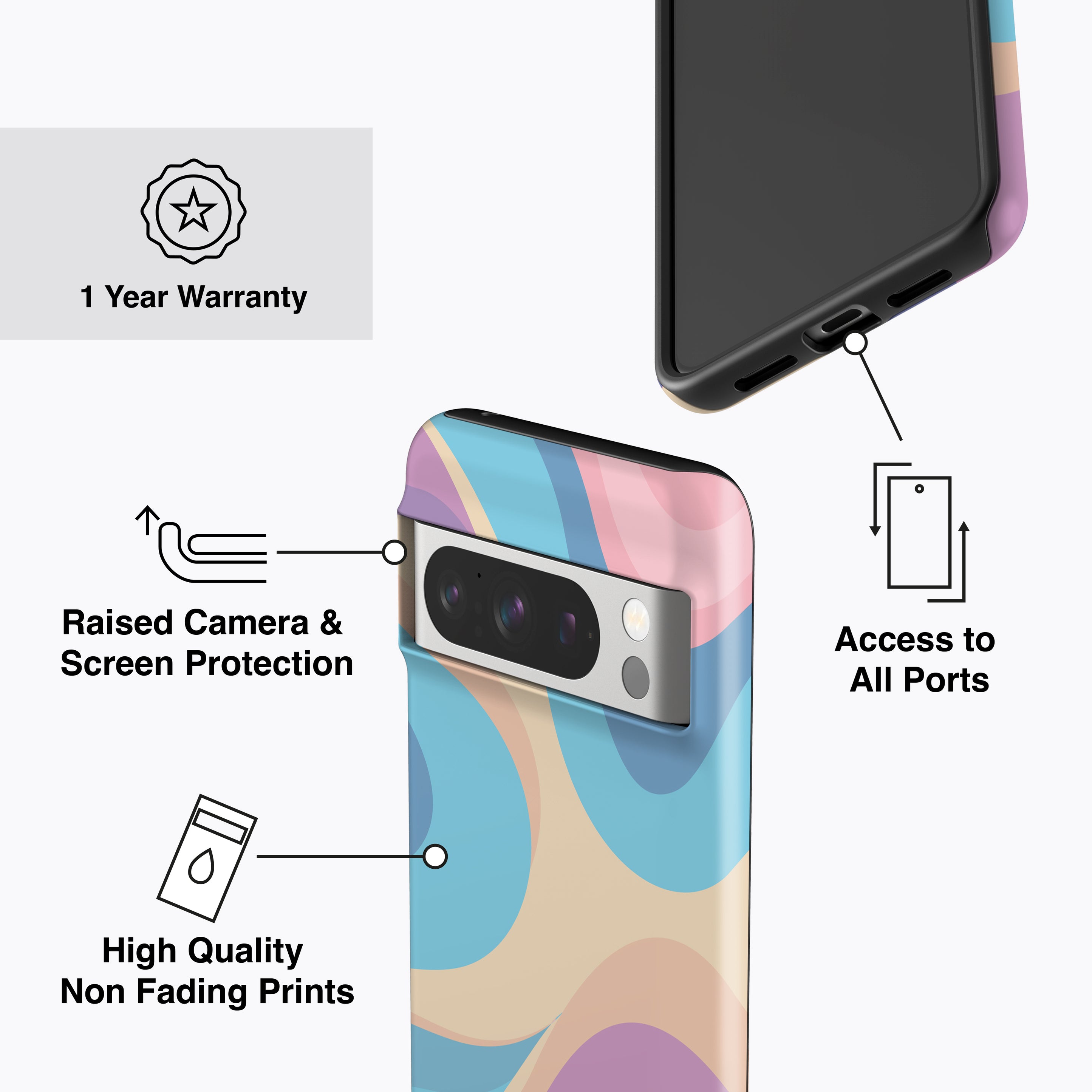 
                  
                    a cell phone with a camera attached to it
                  
                