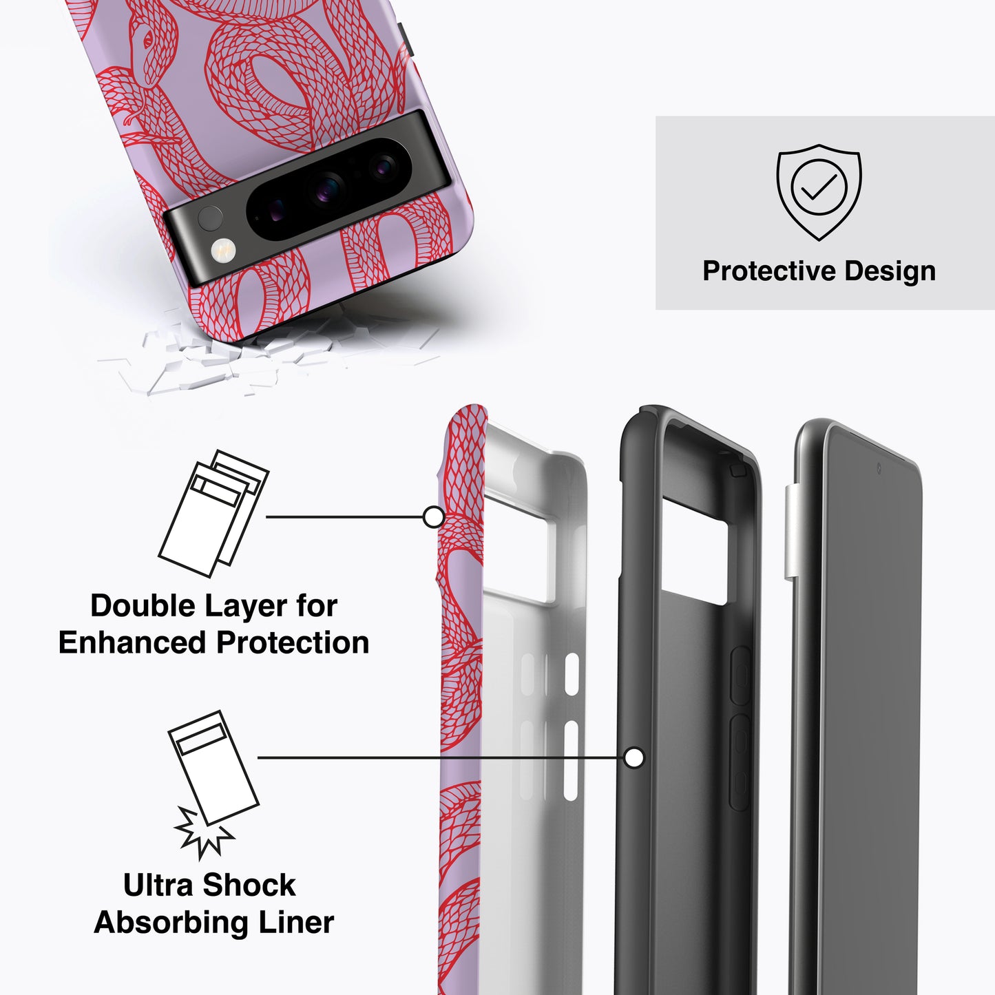 
                  
                    a diagram of a cell phone case with instructions
                  
                