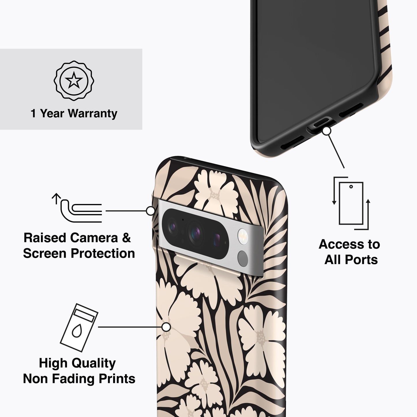 
                  
                    BEIGE FLORAL Pixel Case
                  
                