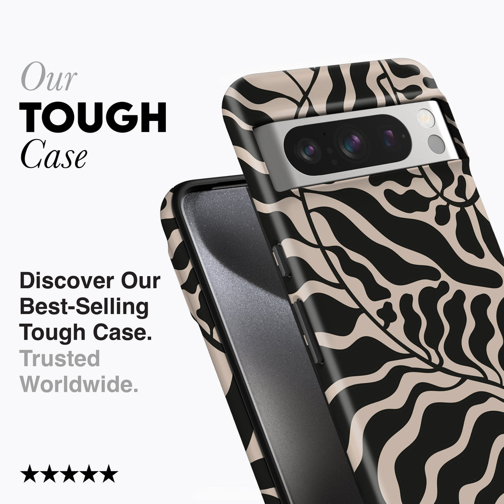 
                  
                    a phone case with a zebra print on it
                  
                