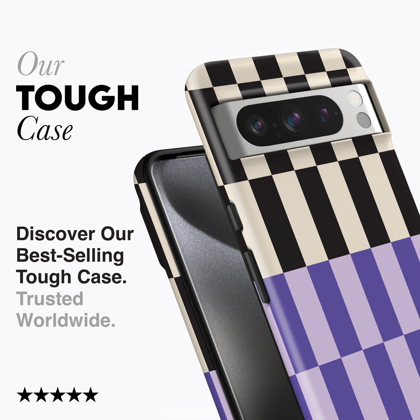 
                  
                    LONG CHECKERED PURPLE Pixel 8 Case
                  
                