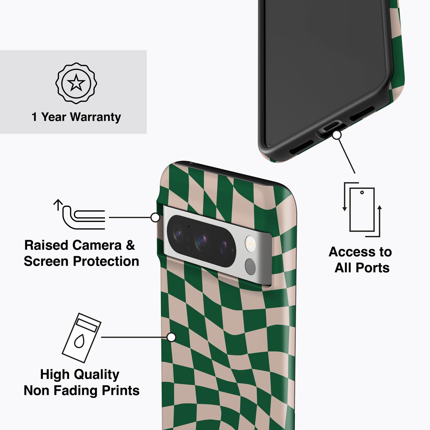 
                  
                    WAVY CHECK GREEN Pixel 8 Case
                  
                