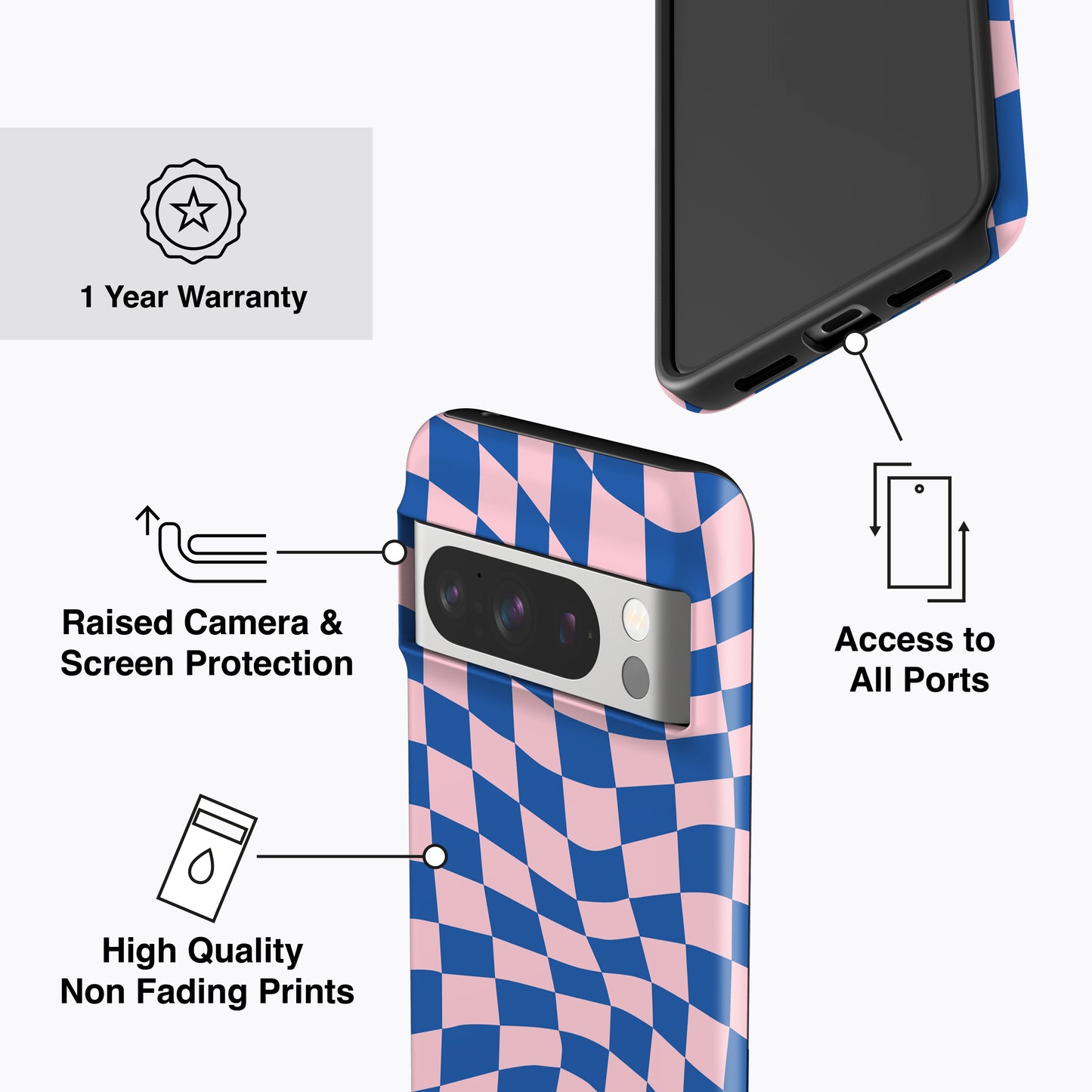 
                  
                    WAVY CHECK BLUE Pixel 8a Case
                  
                