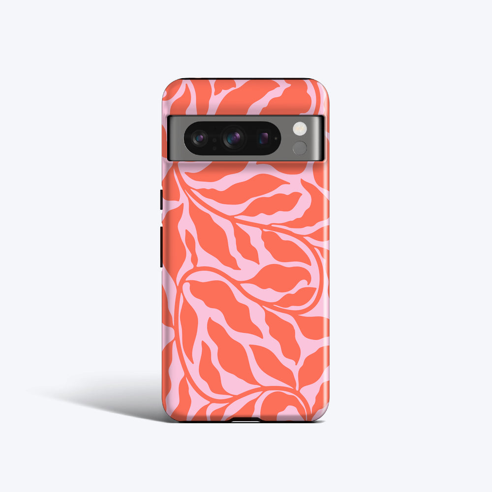 VINE LEAVES CORAL Pixel 8 Case