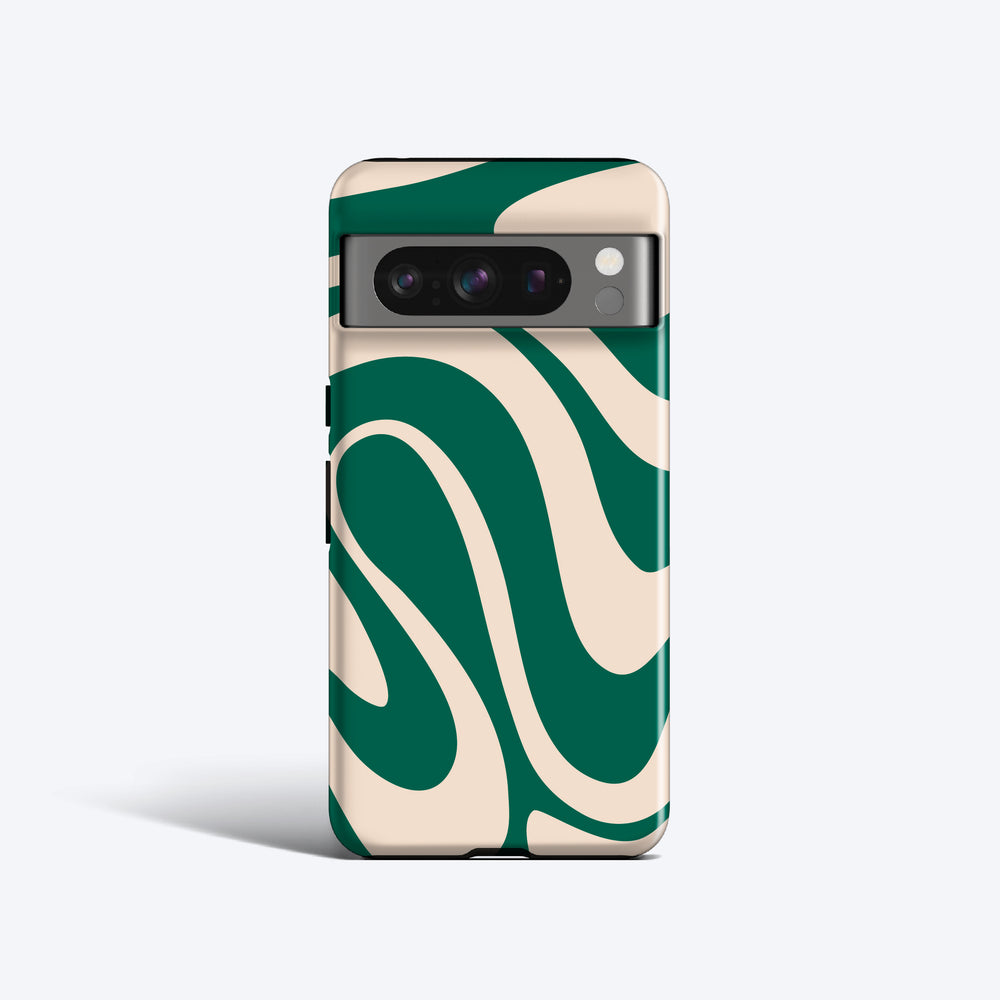 DEEP GREEN WAVES Pixel 8 Case