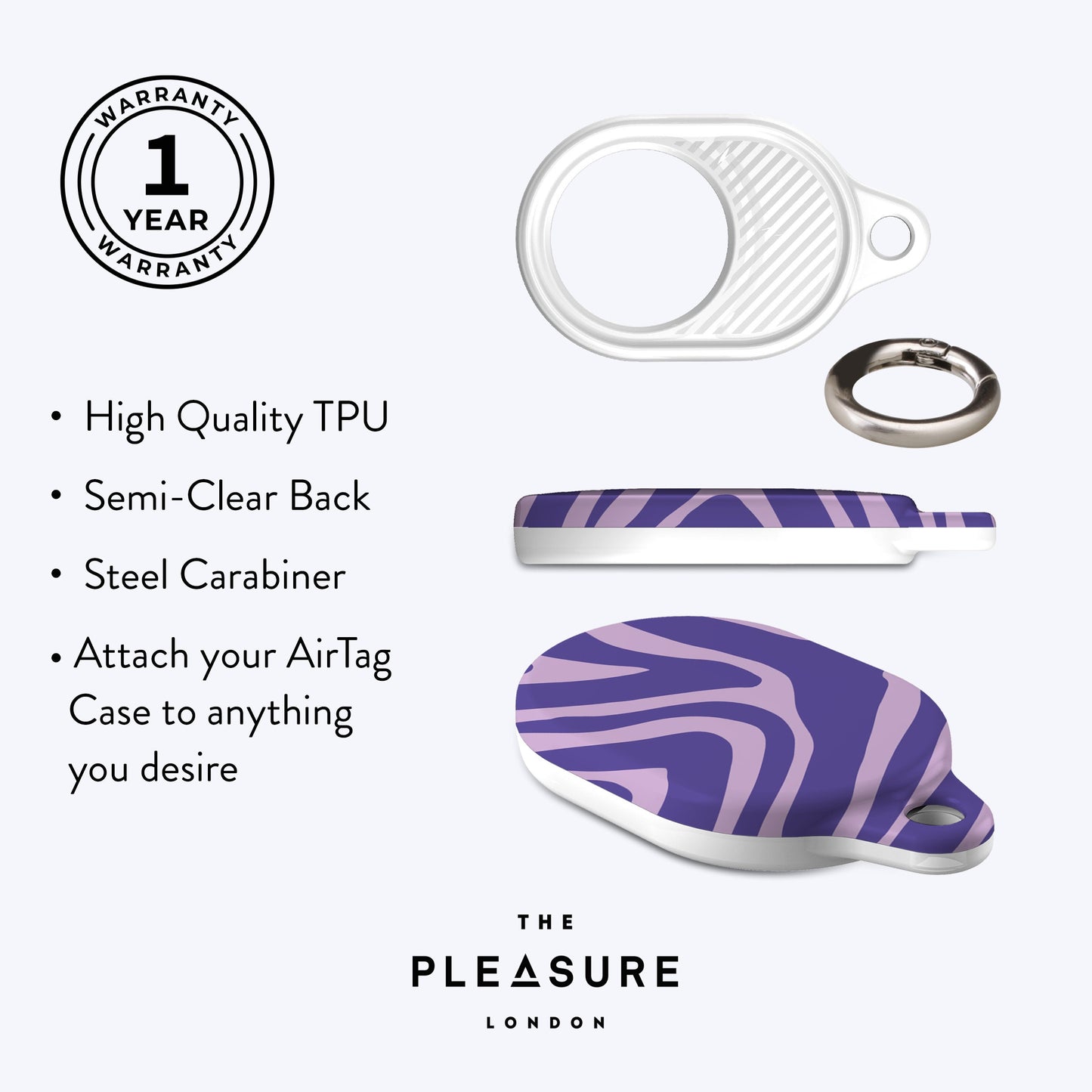 
                  
                    ZEBRA PRINT PURPLE AirTag Case
                  
                
