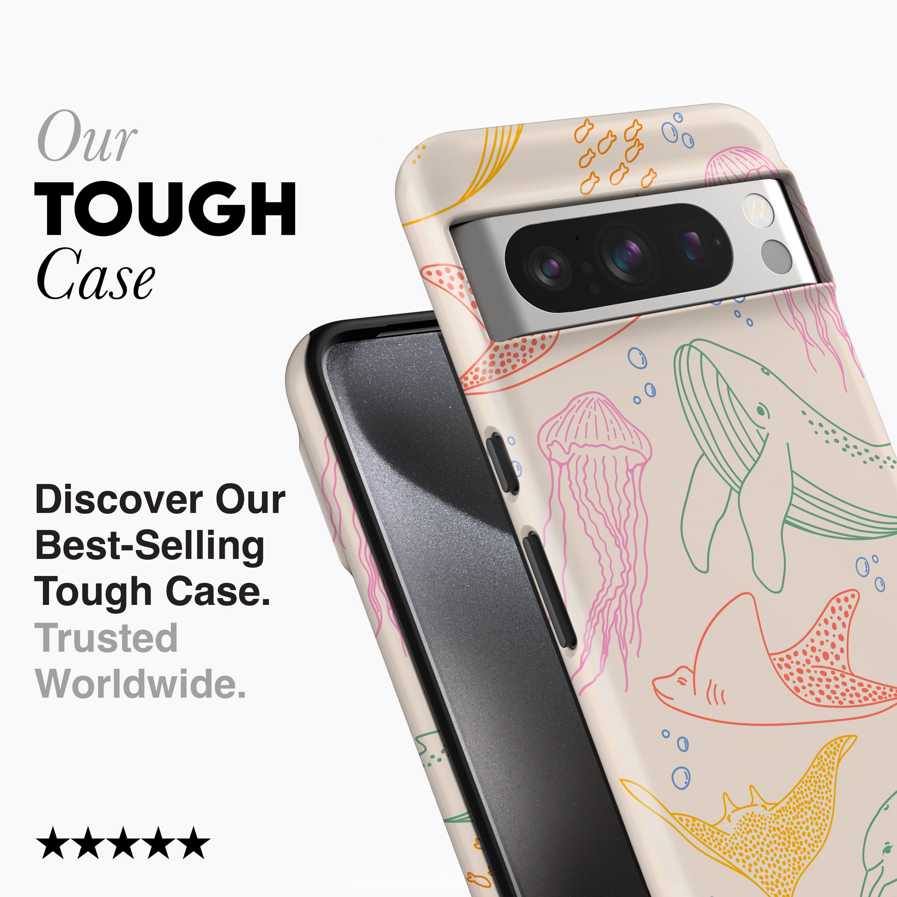 
                  
                    a phone case with an image of a mermaid
                  
                