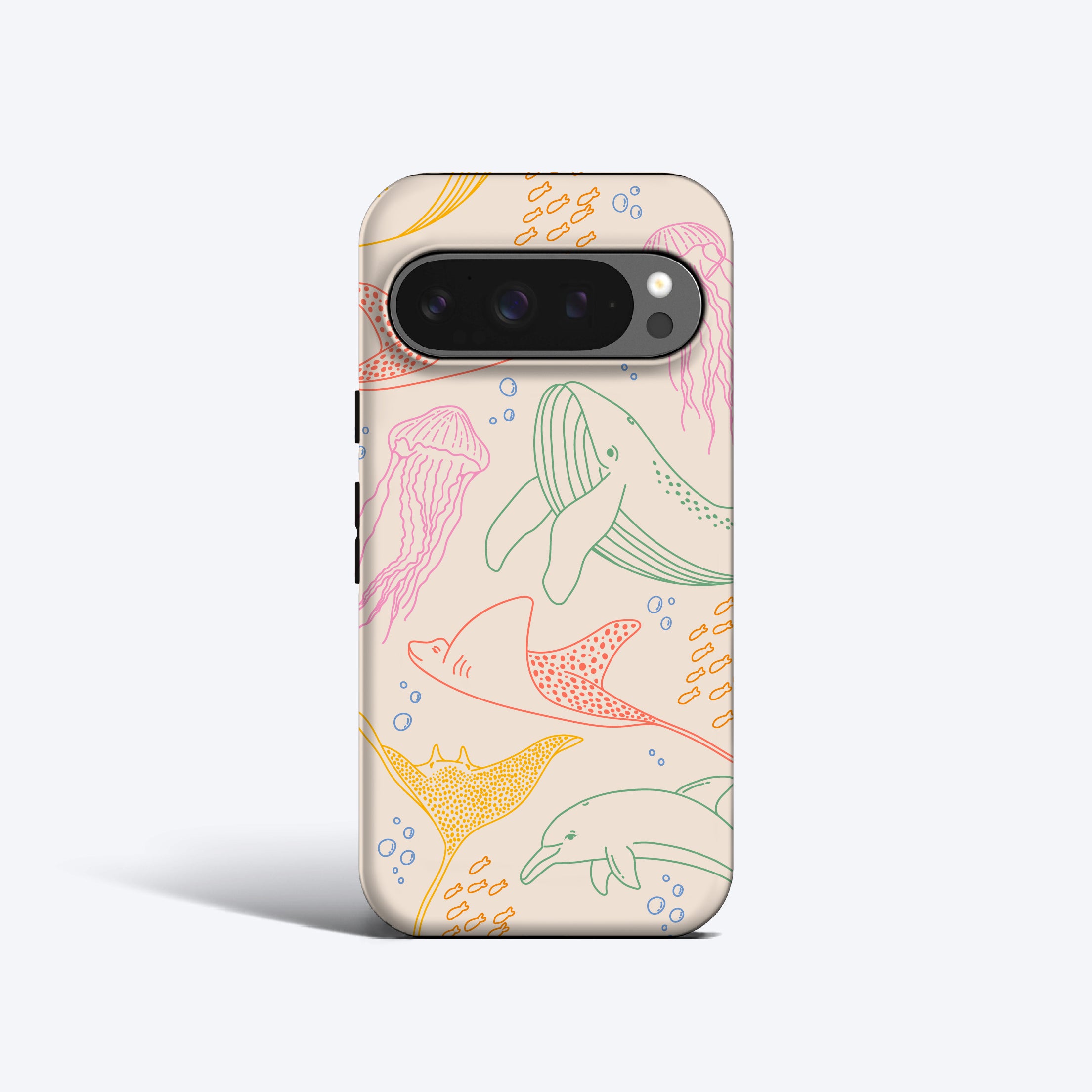 a phone case with an image of mermaids on it
