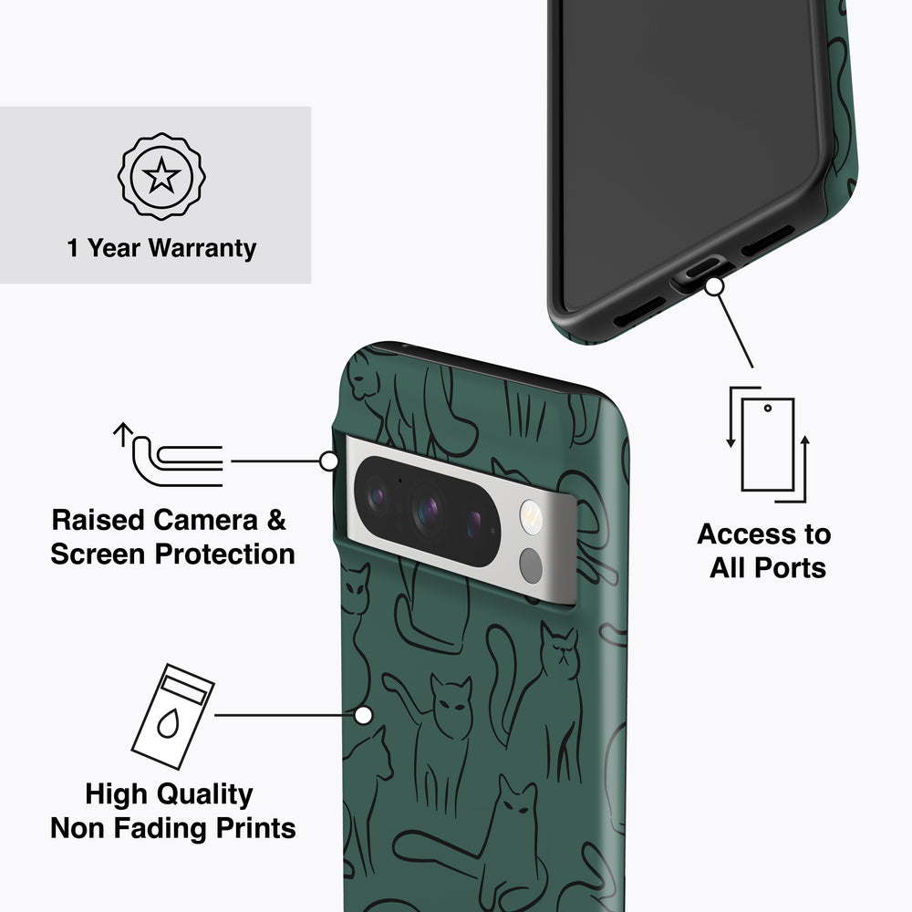 a diagram of a cell phone case with instructions