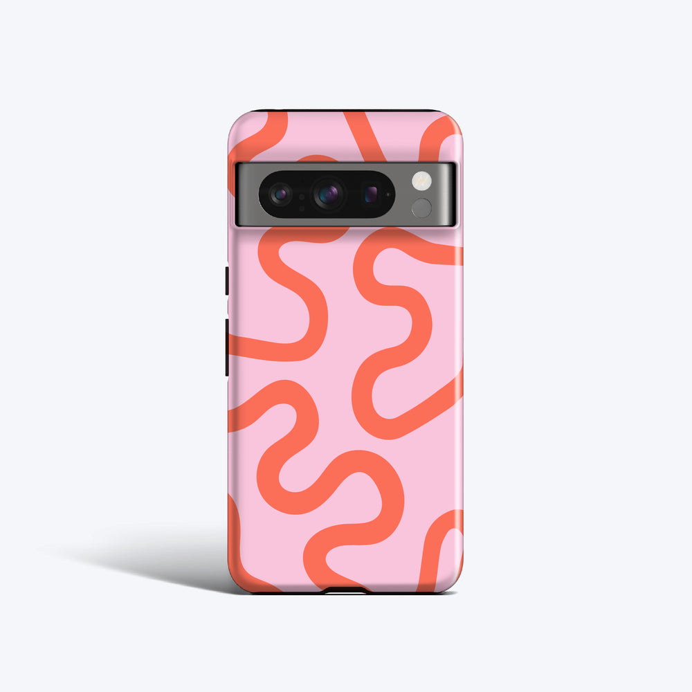 ORGANIC LINES CORAL Pixel 8 Case