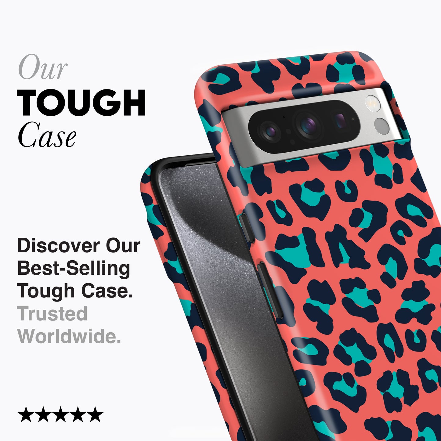 
                  
                    a phone case with a leopard print on it
                  
                