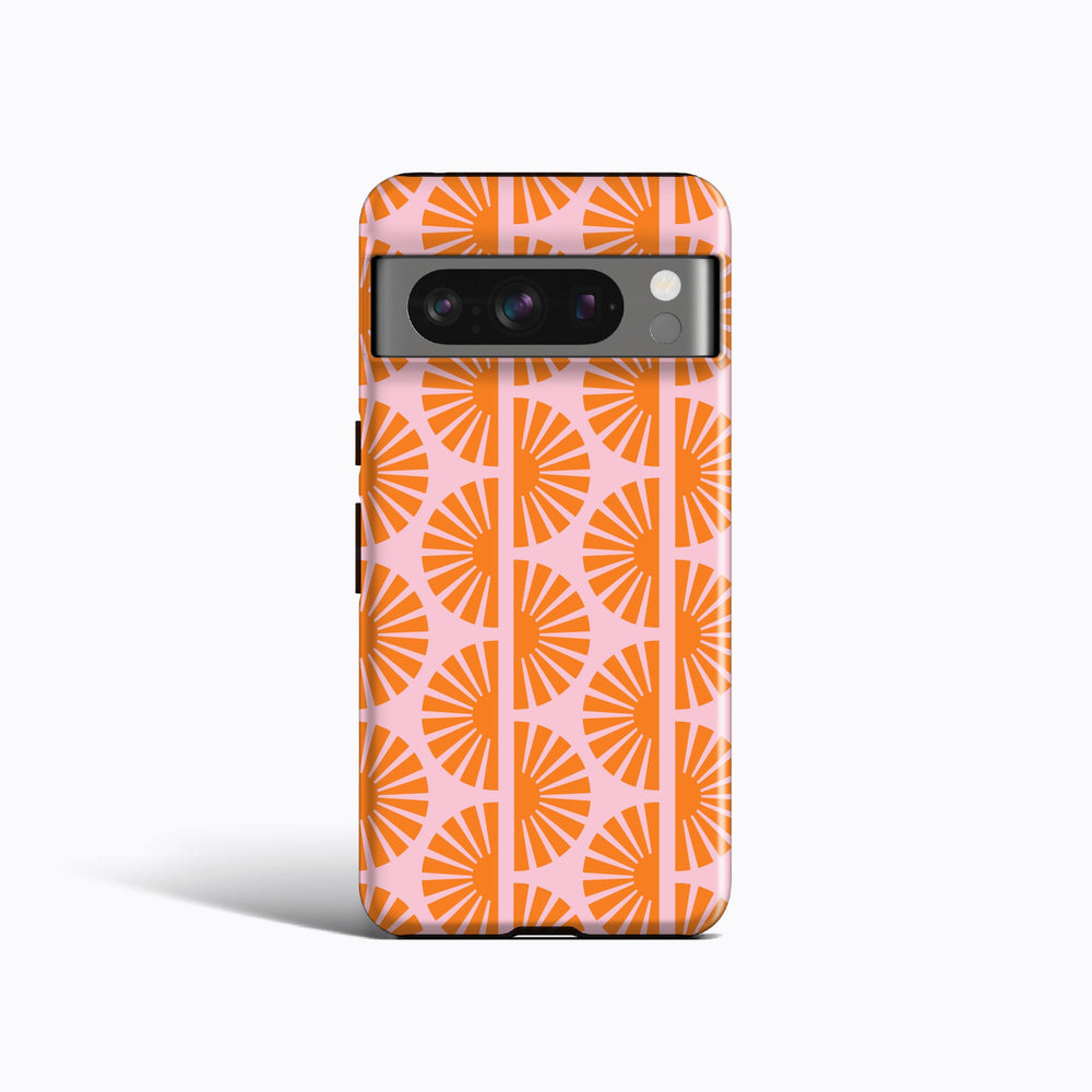 ORANGE SUN PATTERN Pixel 8 Case