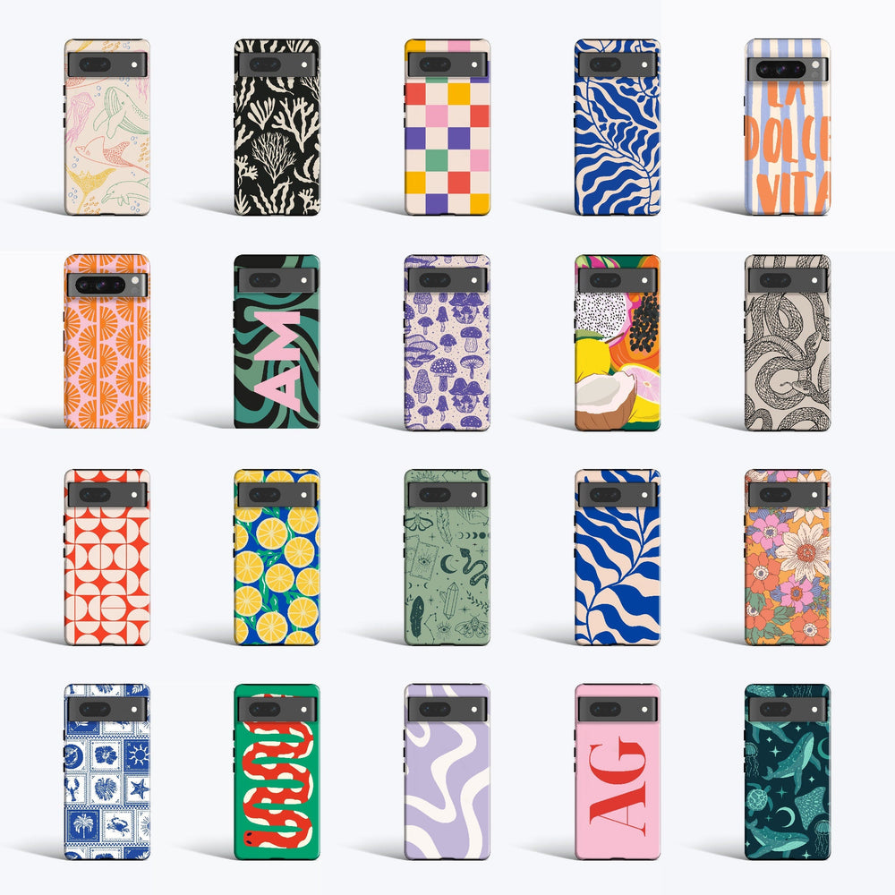 RETRO FLOWERS Pixel Case