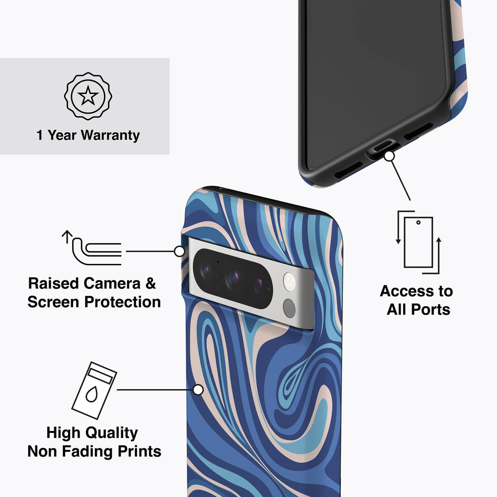 
                  
                    BLUE LOVE SWIRLS Pixel 8a Case
                  
                