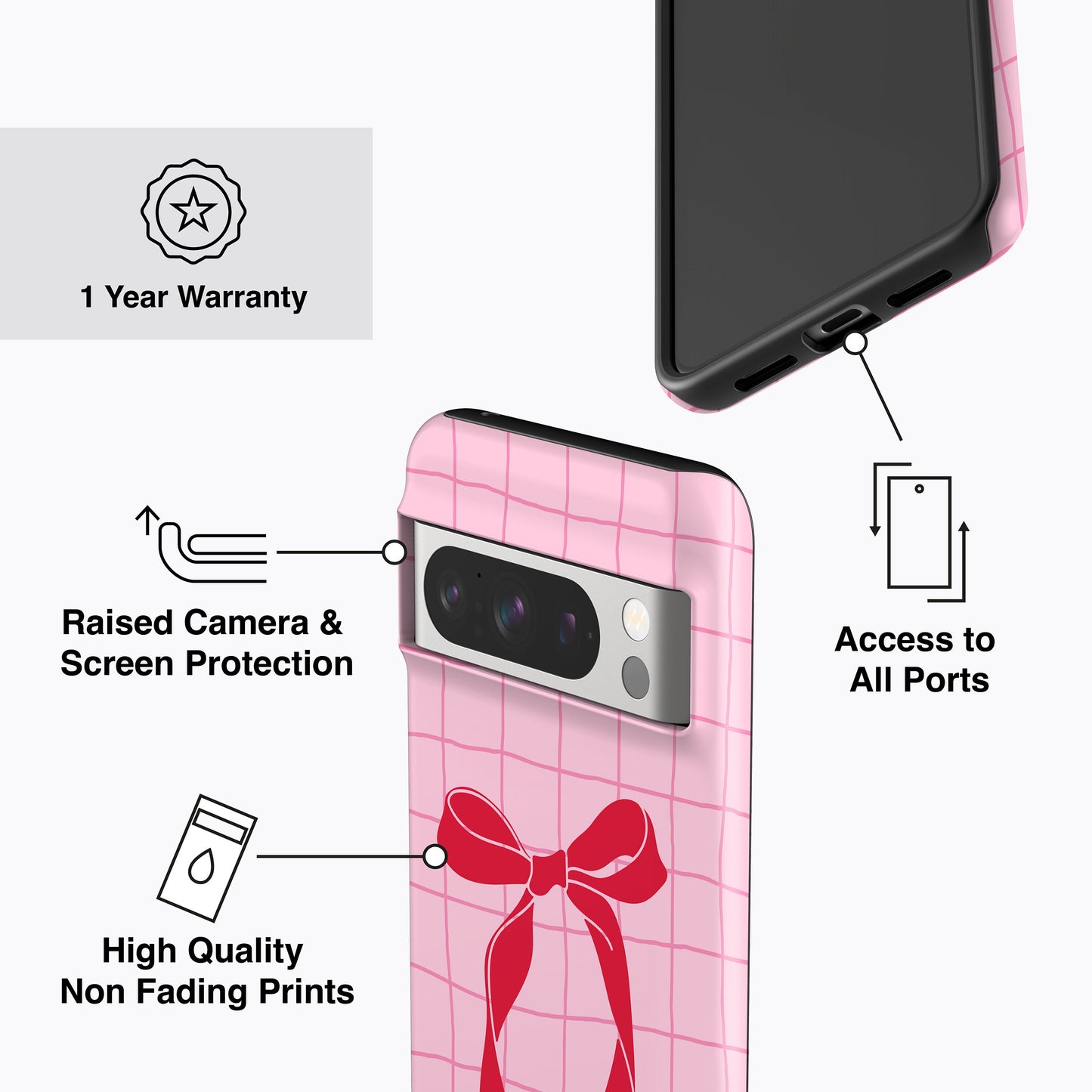 
                  
                    DEEP PINK BOW Pixel 8 Case
                  
                