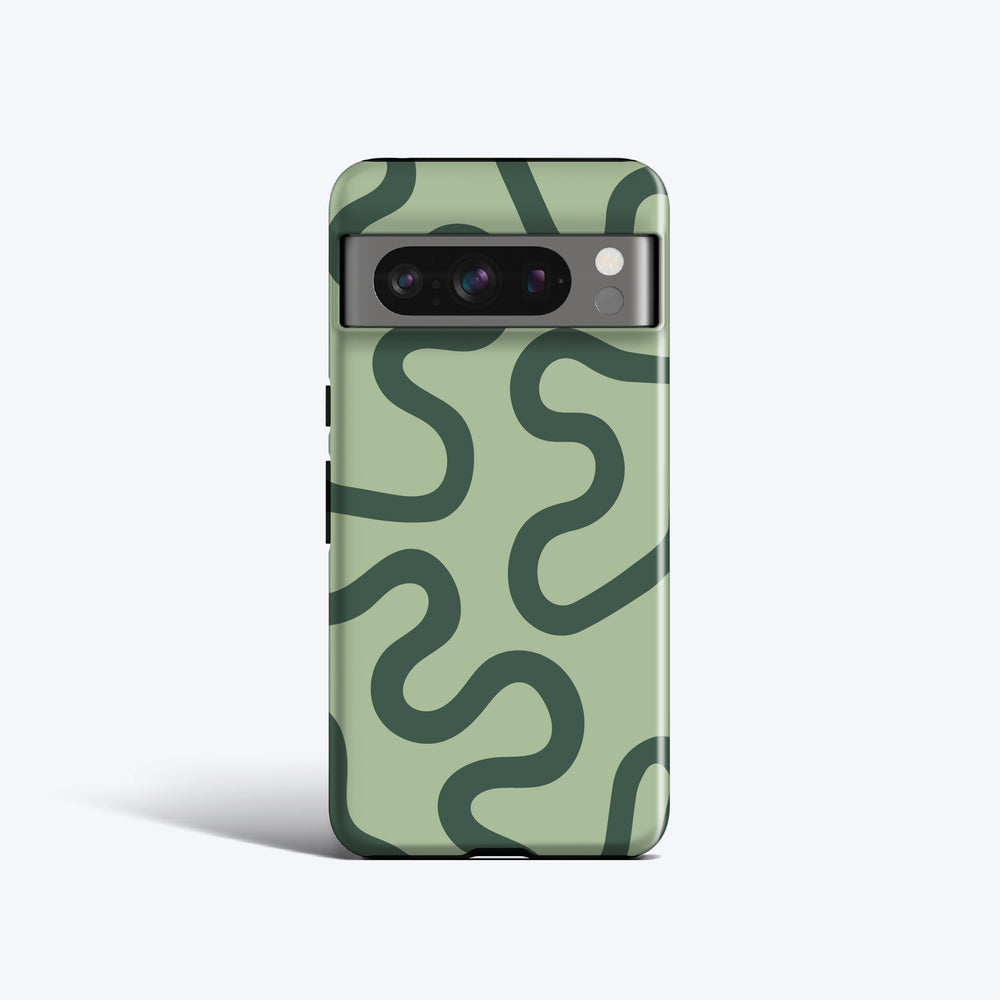 ORGANIC LINES OLIVE Pixel 8 Case