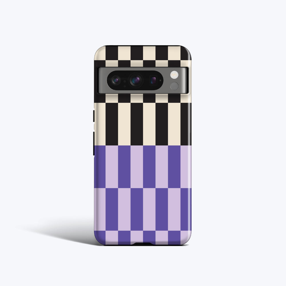 LONG CHECKERED PURPLE Pixel 8 Case