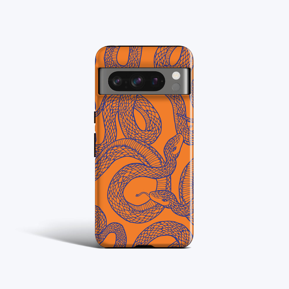 BURNT ORANGE SNAKES Pixel 8a Case