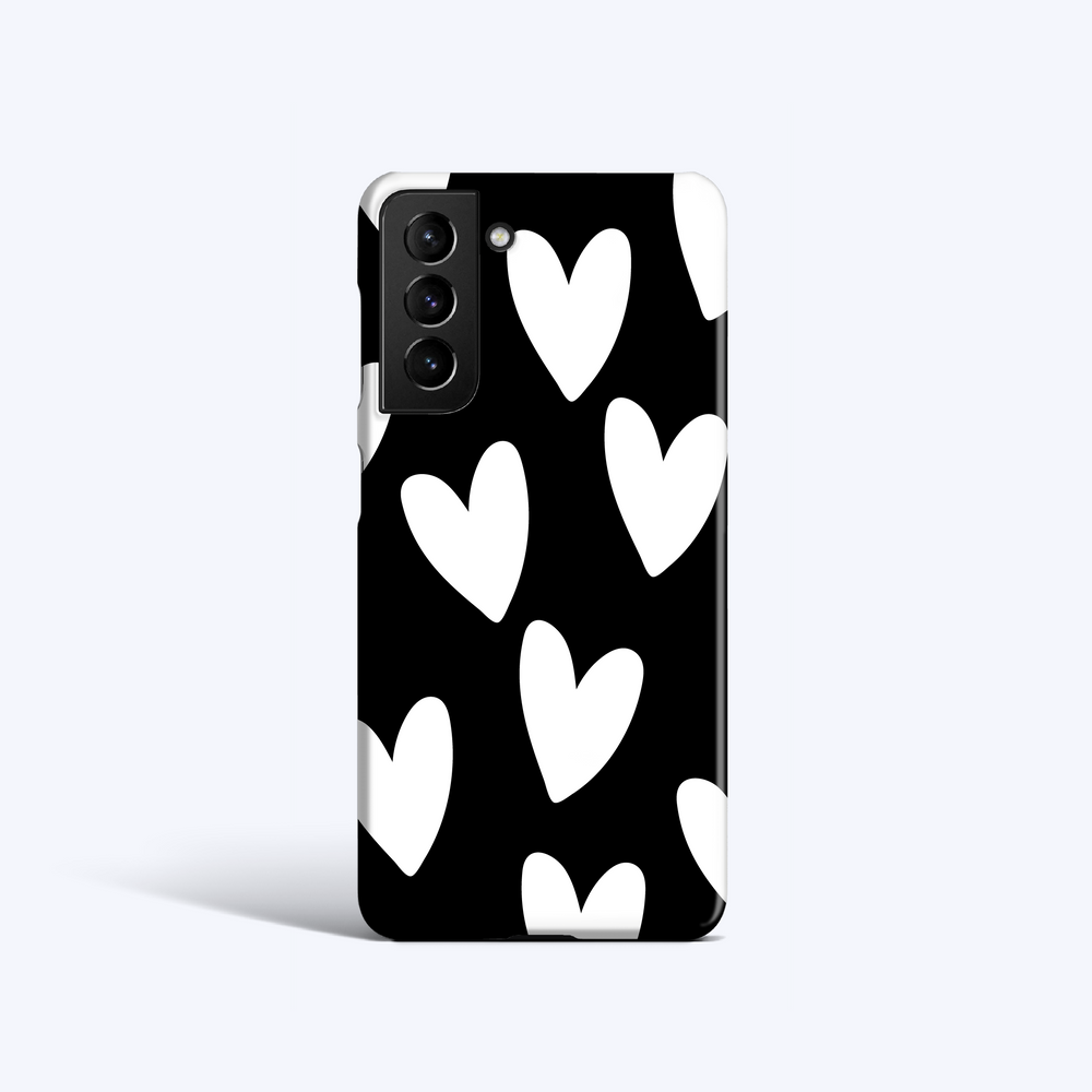 LARGE WHITE HEARTS Samsung S23 Case