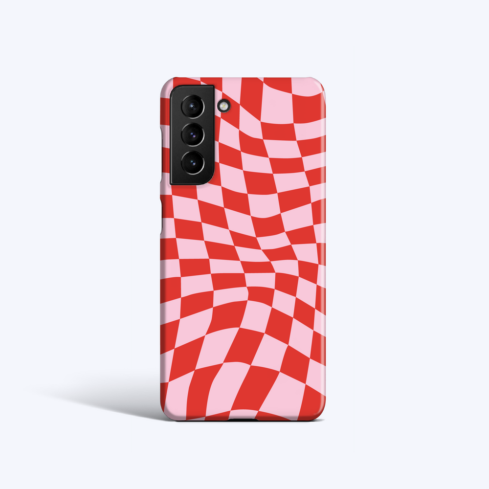 WAVY CHECK RED CHECKERED Samsung S23 Case