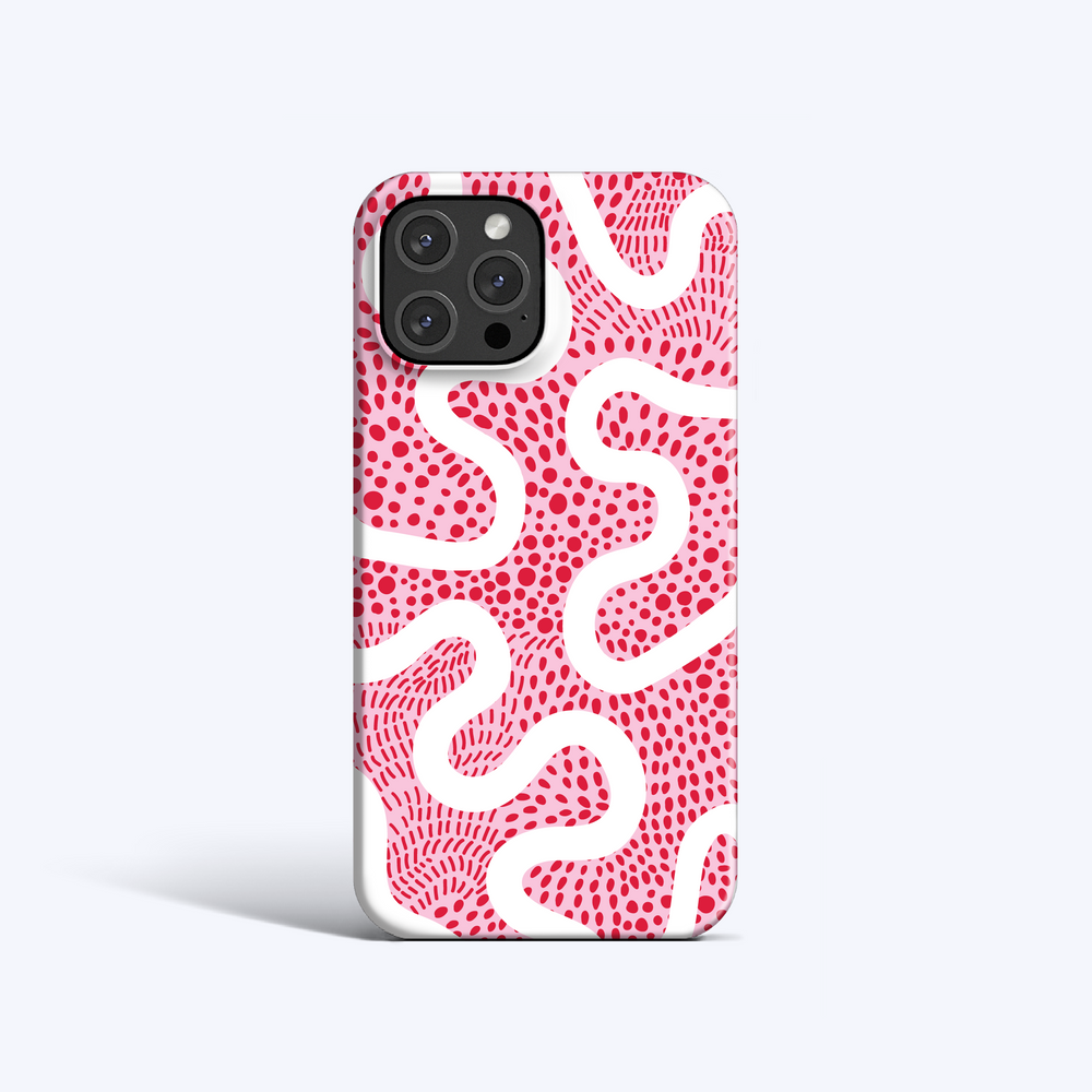 ORGANIC DOT LINES PINK iPhone 16 Case