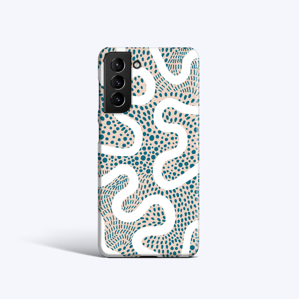 ORGANIC DOT LINES BLUE Samsung S23 Case