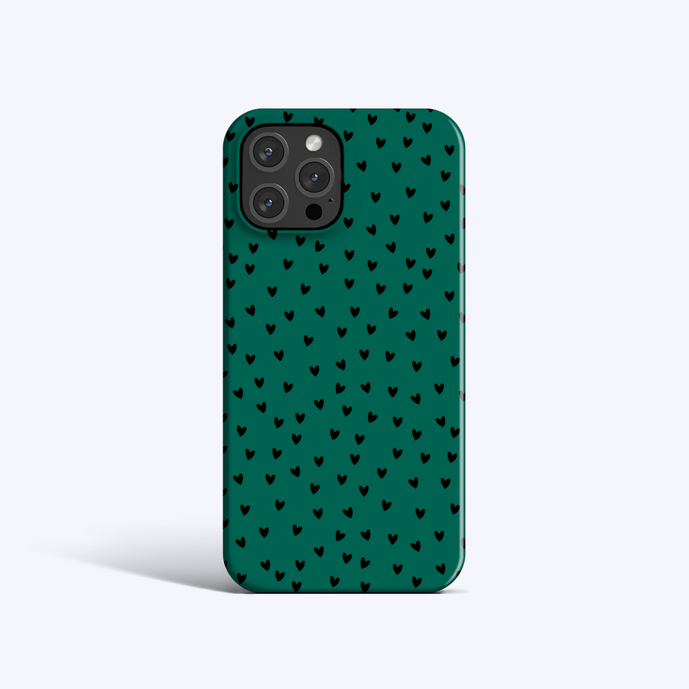 GREEN HEARTS iPhone 16 Case